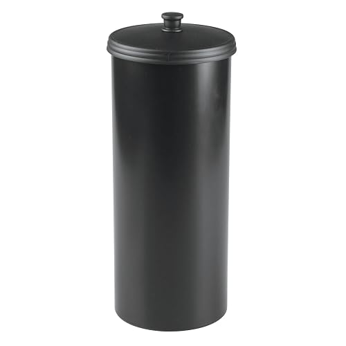 InterDesign 93397 Kent Free Standing Toilet Paper Holder Spare Roll Storage for Bathroom, Black
