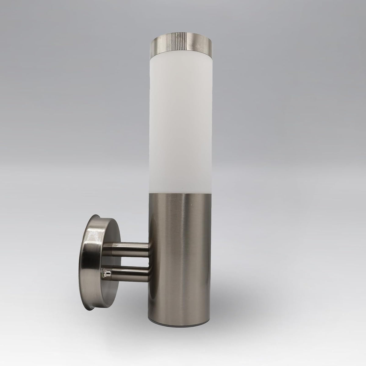 Luminaria de Pared Artlite Cilindrica, Acero Inoxidable IP54 Resistente a uso en Exterior, Base E26/E27, Satín, Apertura de 360°