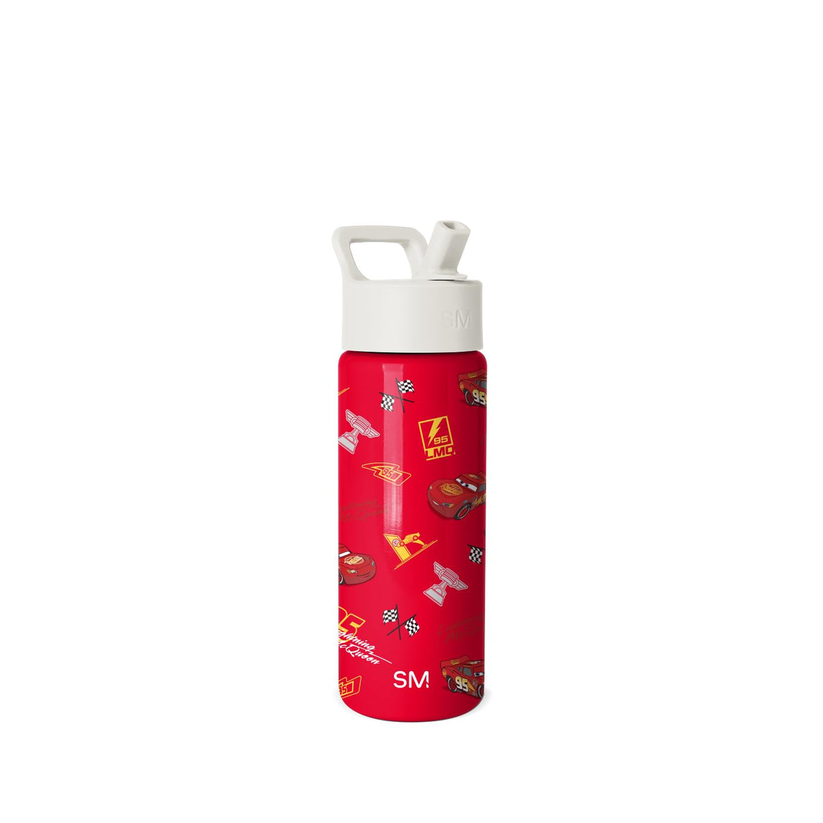 Simple Modern Summit Botella de Agua para Niños 14oz con Popote - 0.5 Litros - Disney-Cars Lightning Speed