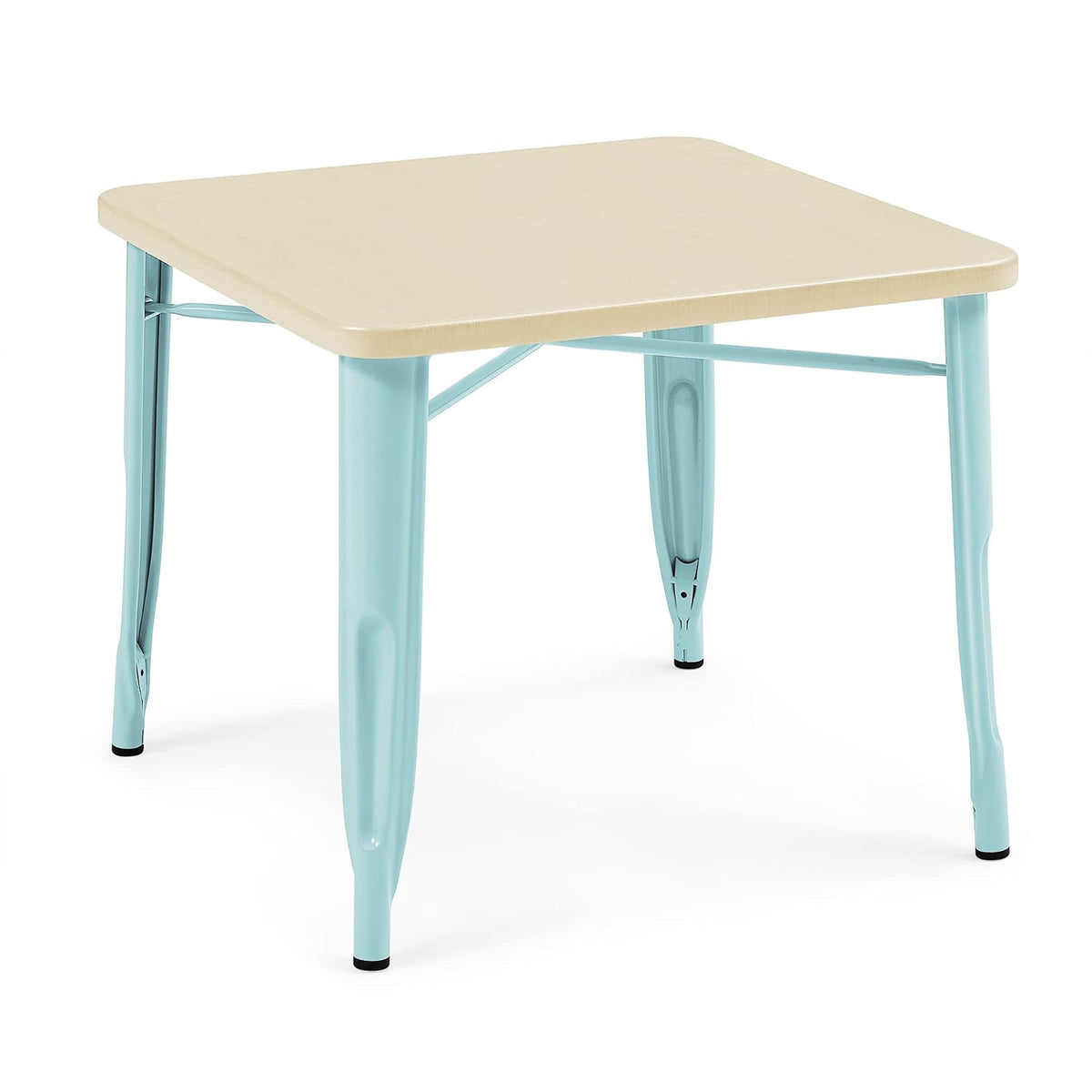 Delta Children Mesa Infantil Bistro para Manualidades, Snacks, Homeschooling, Tareas y Más - Color: Metal Aqua/Abedul Natural