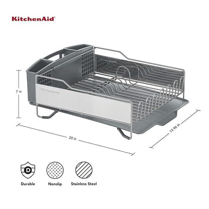 KitchenAid kns896bxgra grande escurreplatos tamaño completo, acero inoxidable