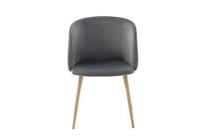 Alterego - Silla Terciopelo Mina, Color Gris
