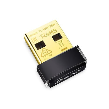 TP-Link TL-WN725N Adaptador USB Nano Inalámbrico N de 150Mbps, diseño Miniatura Plug it and Forget, Compatible con Windows XP/Vista/7/8