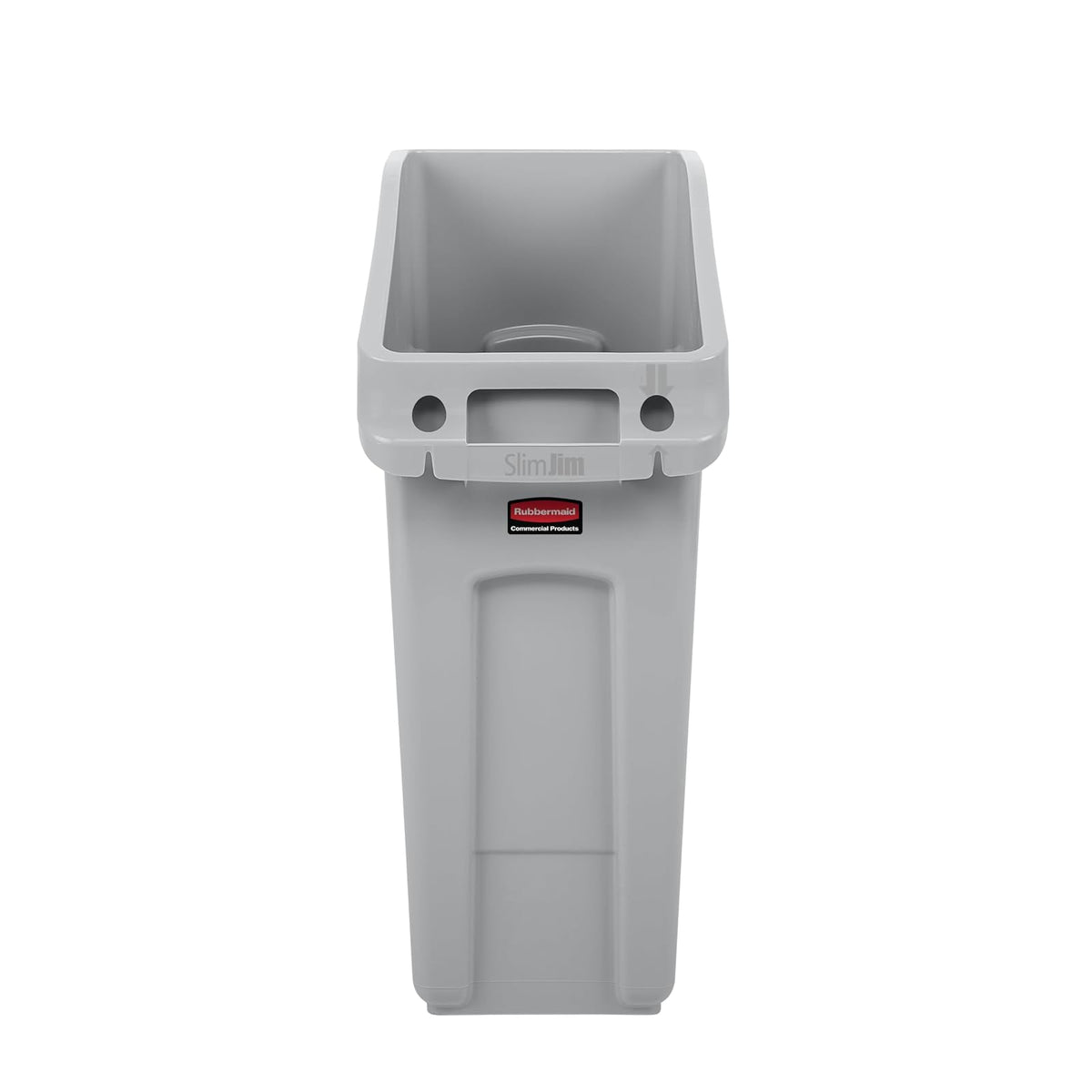 Rubbermaid 2026725 Commercial Products - cubeta de basura con canales de ventilación, Sencillo, Gris, 13 Gallon