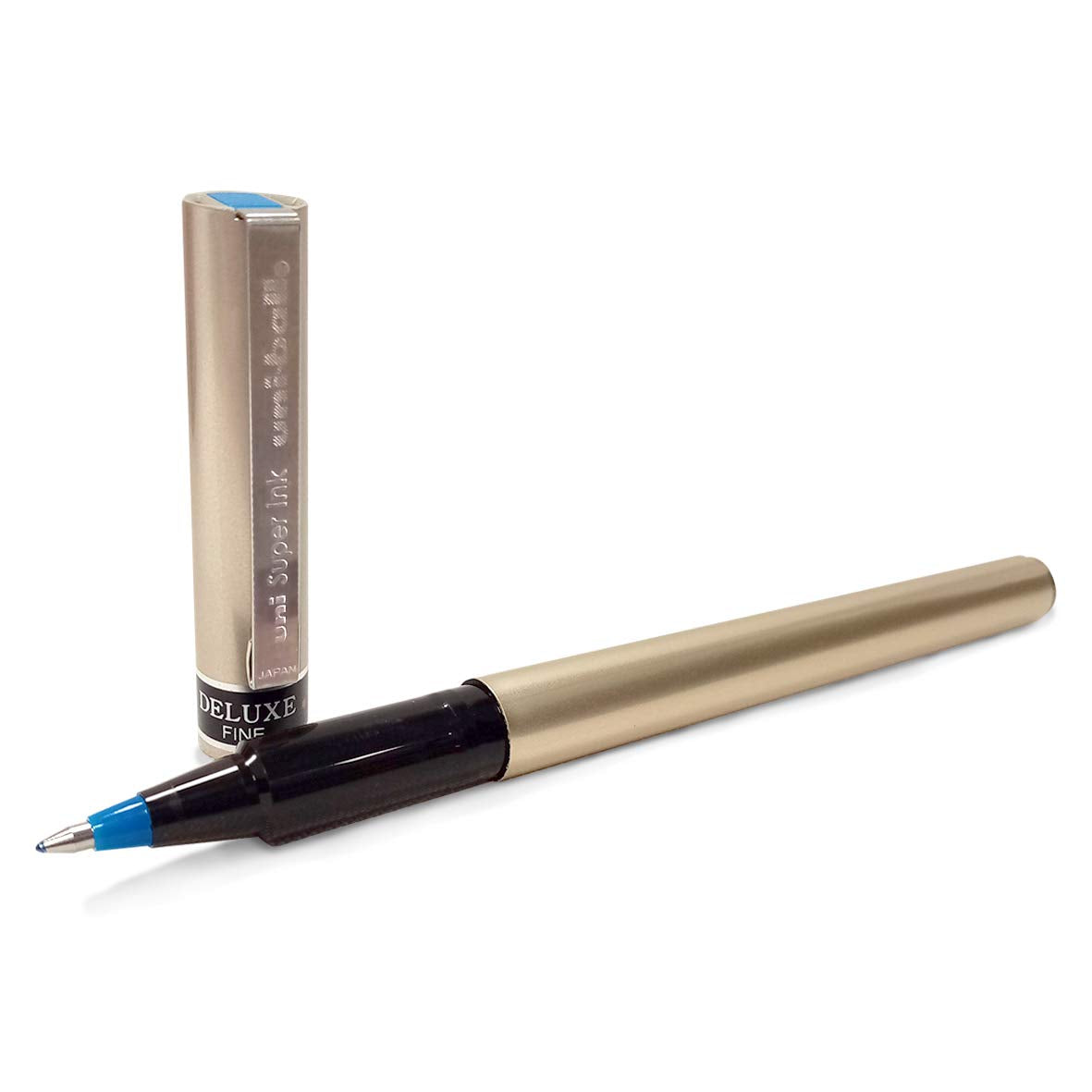 Uni-Ball Bolígrafo Antifraude Deluxe Roller Punto Ultrafino .7mm, 6 Piezas Color Azul 305.Ub177Az