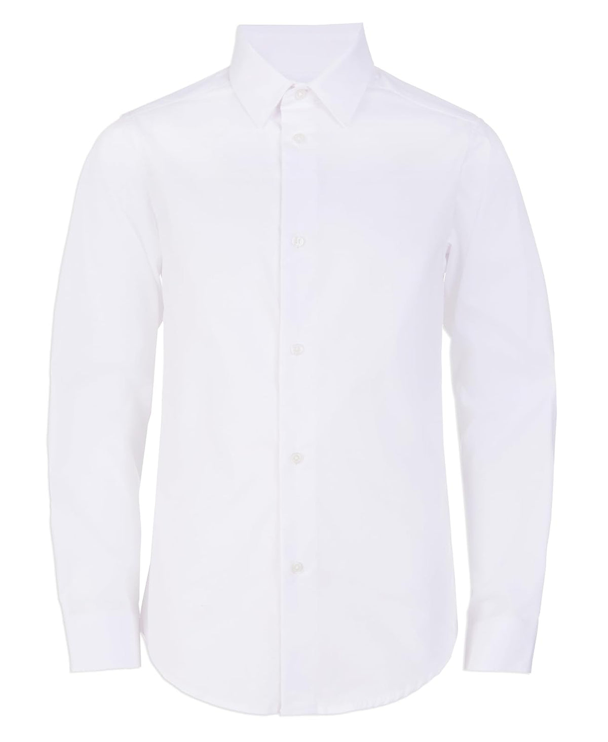 Calvin Klein Camisa de Vestir Manga Larga Ajustada para Niño - Blanco - 18