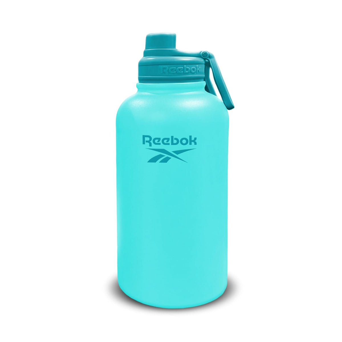 Reebok Taza Stainless Steel con Protector de Goma- Doble Pared Termica Verde 2 L