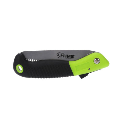 HME Mini sierra plegable de bolsillo de mano con hoja de acero al carbono de 5 pulgadas para caza, camping, mochilero, poda