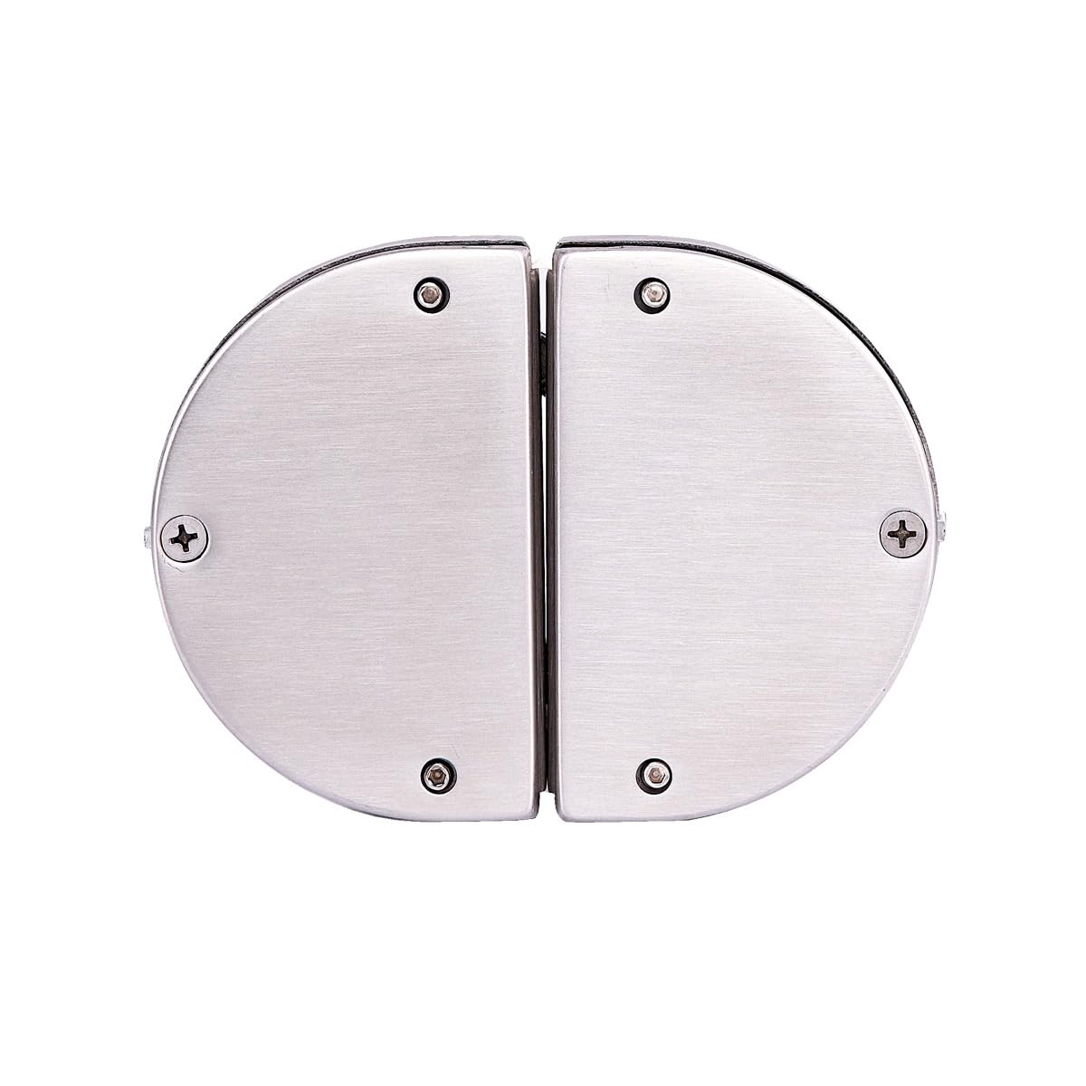 Brüken MX6406 Chapa para Puerta de Cristal Acero Inoxidable, Plata
