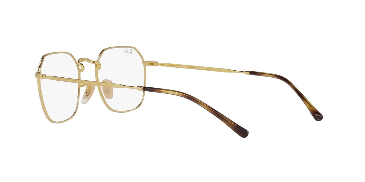Ray-Ban Rx3694v Jim - Marcos cuadrados para anteojos graduadas, Gold/Demo Lens, 51 mm