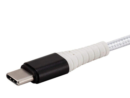 Monoprice AtlasFlex Series - Cable de Carga y sincronización (Conector Lightning a USB Tipo A, con Certificado MFi), USB-C a USB-A, Blanco, 1,82m