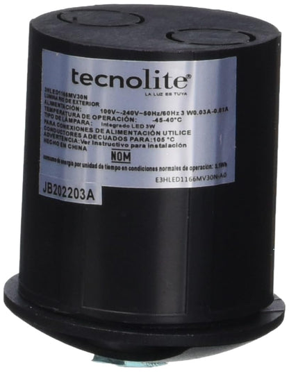Tecnolite Luz de Cortesía LED Exterior Empotrable 3 W, Luz Suave Cálida, 2 en 1, IP65, IK08, No atenuable, LED Integrado
