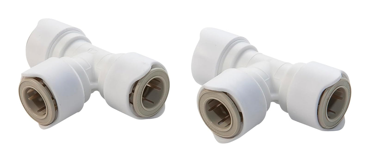 Whale - Conector de fontanería de conexión rápida, diseño de Doble Agarre, para Agua fría y Caliente - Tee