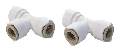 Whale - Conector de fontanería de conexión rápida, diseño de Doble Agarre, para Agua fría y Caliente - Tee