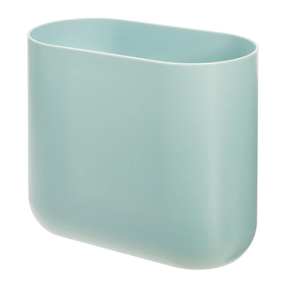 iDesign Cade Plastic Round Vanity, Standing Makeup Mirror and Accessory Tray for Countertop, Bathroom, Bedroom, Desk, Dorm, Blush - Aqua suave - Basurero - Basurero