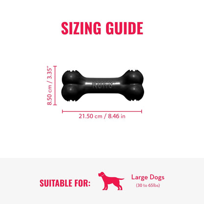 Kong Extreme Goodie Bone, Color Negro, Grande