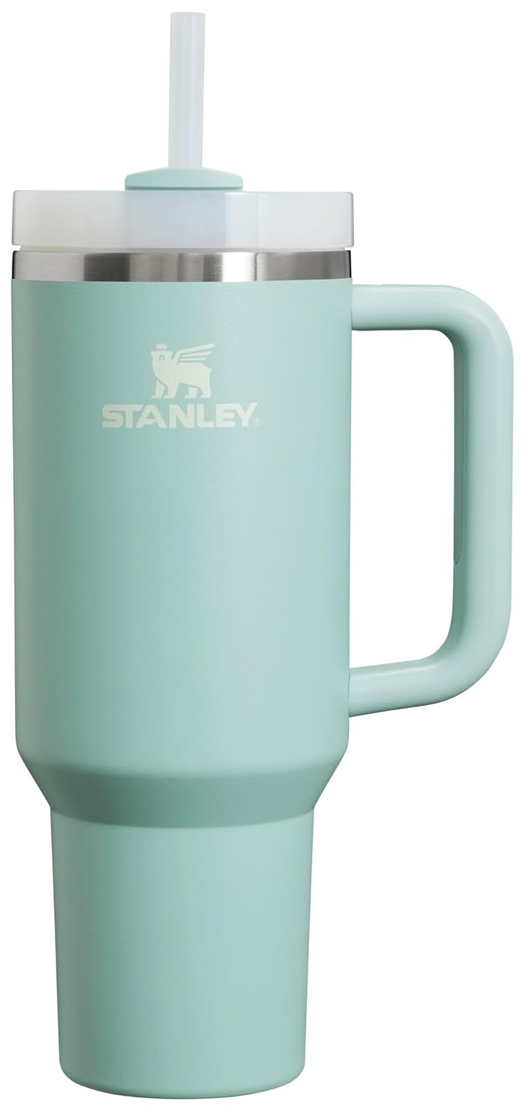 Stanley Quencher H2.0 Vaso Térmico con Popote, Acero Inoxidable, 14 a 64 oz - Seafoam - 40 onzas