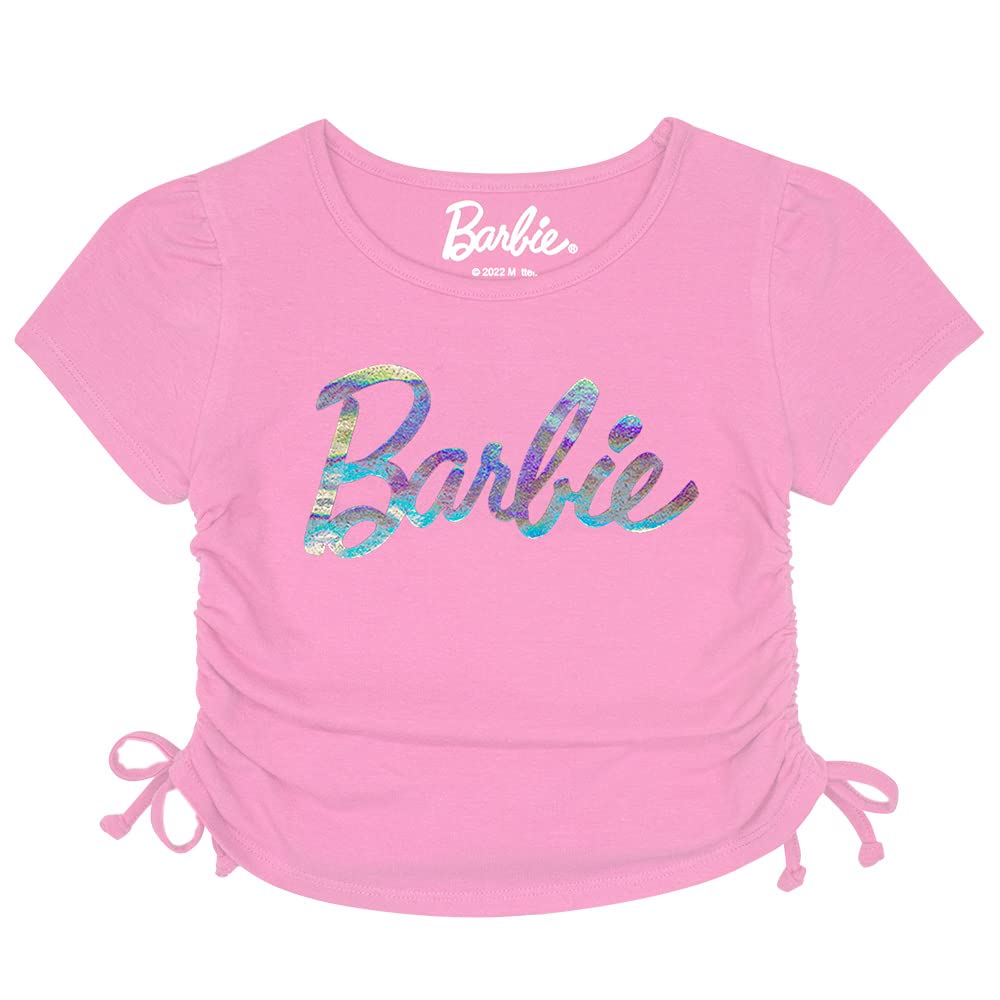 Barbie crop top tornasol para niña - ROSA - 10 Años