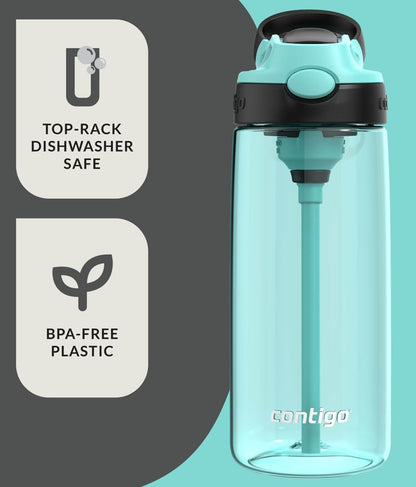 Contigo Aubrey - Botella de agua a prueba de fugas, 20 onzas, paquete de 2 jade/regaliz y enebro/jade