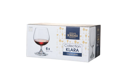 Bohemia Crystalite 4S415400 Sylvia, Juego de 6 Copas de Cognac 400 ml