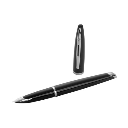 Waterman Carène Pluma Estilográfica, Negro (Black Sea), Punta Fina
