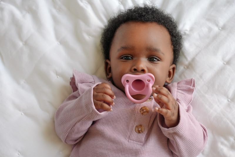 Dr. Brown's HappyPaci™ Chupón 100% silicona, paquete de 2, el color puede variar