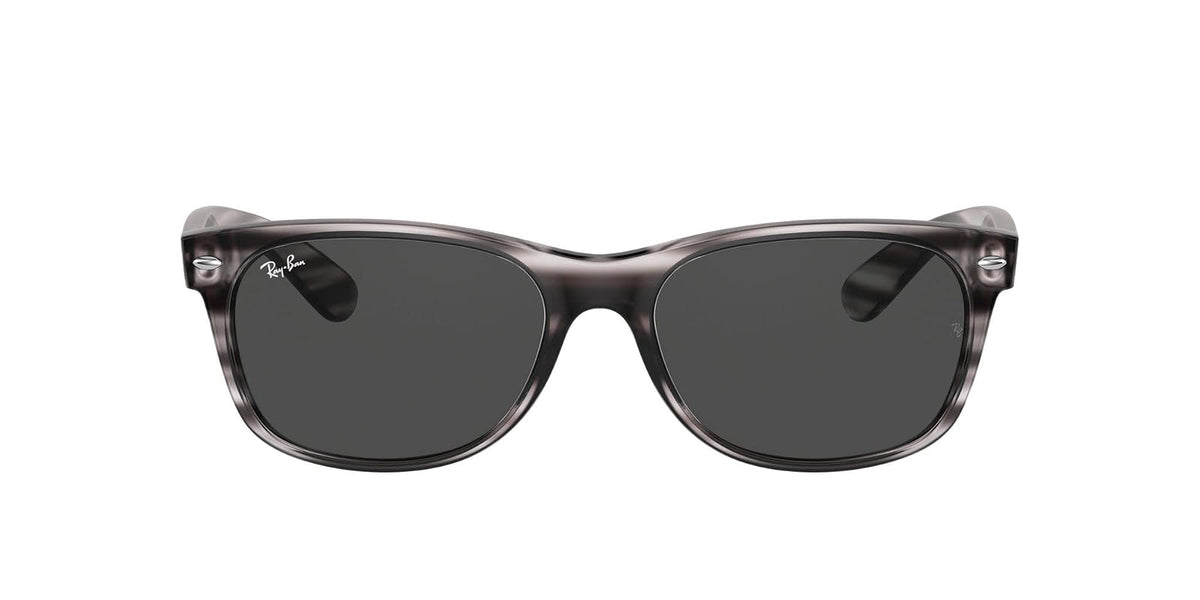 Ray-Ban Rb2132 - anteojos de sol cuadradas Wayfarer Everglass, Negro brillante/transparente., 58 mm - 51 mm - Marrón