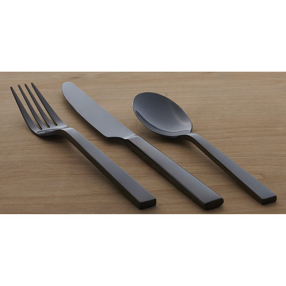 Oneida Chef's Table Black Juego de cubiertos de 20 piezas para uso diario, servicio para 4, 18/0 de acero inoxidable, juego de cubiertos