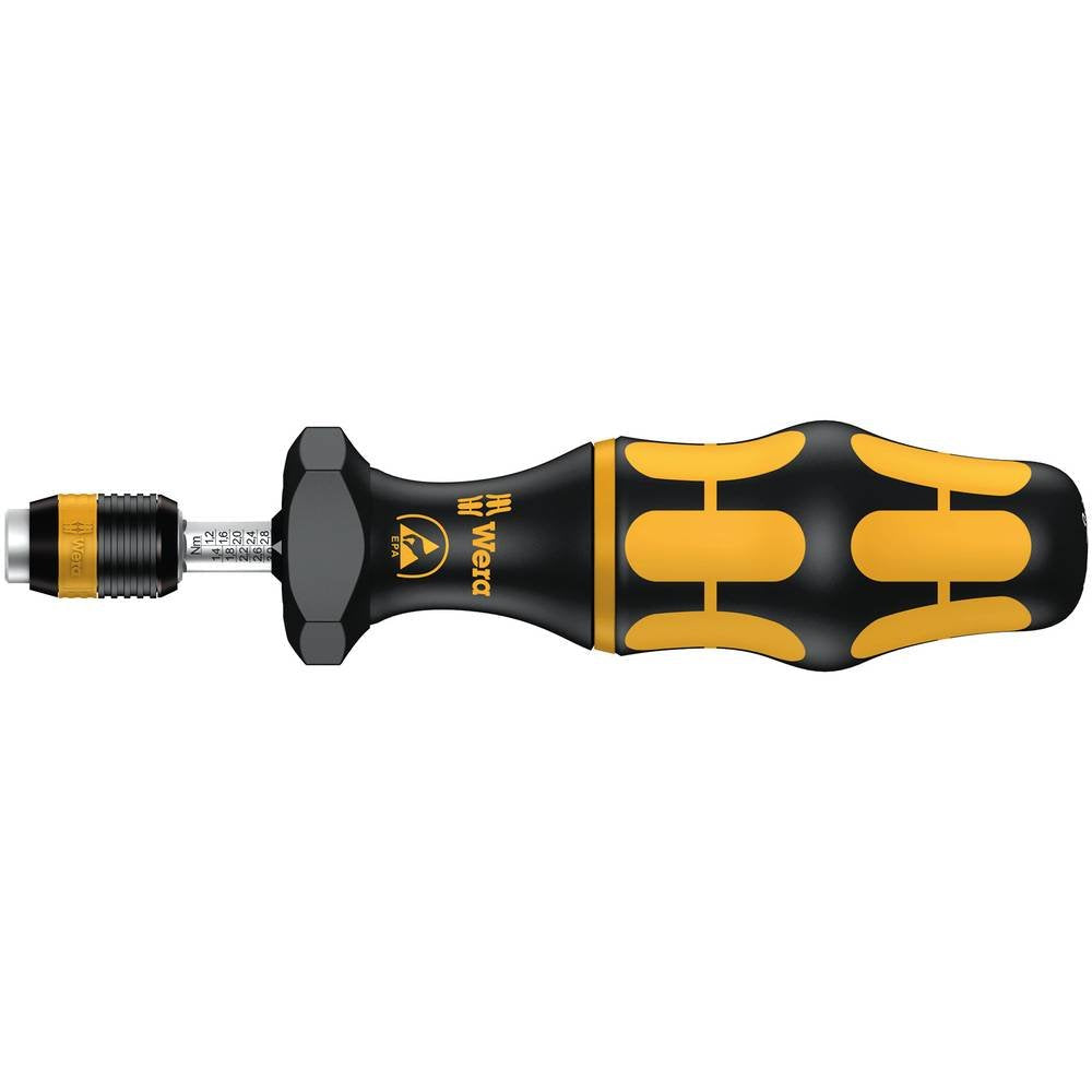 Wera Kraftform ESD 7400 Series Destornillador de torsión hexagonal, rango de torsión ajustable, Hexágono, 1.2-3.0 Nm Variable Torque Adjustment Range - 1.2-3.0 Nm Variable Torque Adjustment Range