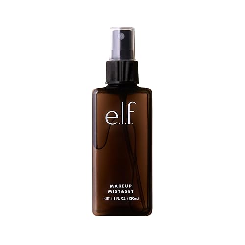 e.l.f. Cosmetics Makeup Mist & Set Fijador de Maquillaje en Spray 120 mL | Fija y Refresca el Maquillaje Todo el Día con Acabado Natural, Vegano y Libre de Crueldad Animal