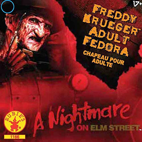 Rubie's - Disfraz de Pesadilla en Elm Street con sombrero de Freddy Krueger, marrón, talla única