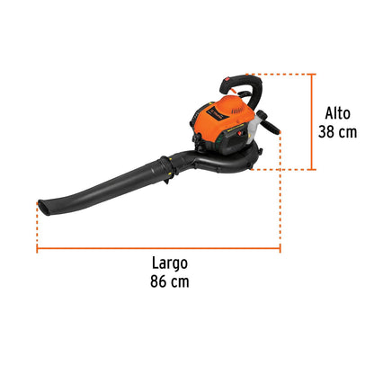 Truper SOPLA-26T, Sopladora/Aspiradora a Gasolina con Bolsa Recolectora