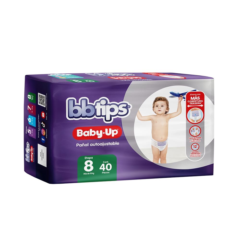 Bbtips Pañal Autoajustable Baby Up XXL T8 160 Piezas