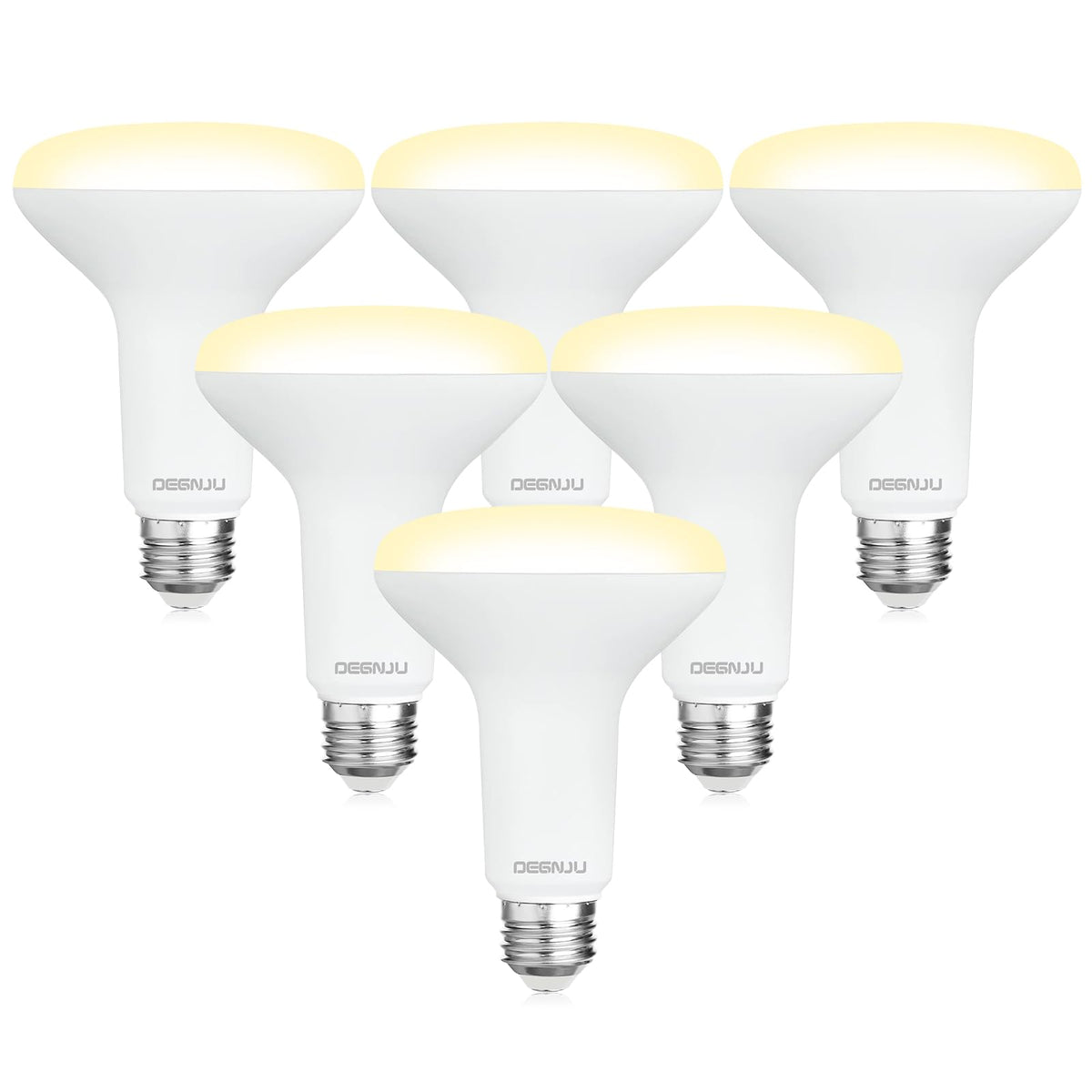 DEGNJU - foco LED BR30, luces de inundación regulables para interiores CRI80, equivalente a 7 W, 65 W, 2700 K, blanco suave, 650 lúmenes, 15000 horas de por vida, bombillas empotrables interiores E26,