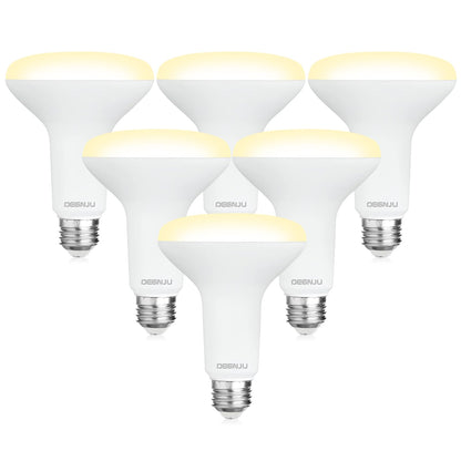 DEGNJU - foco LED BR30, luces de inundación regulables para interiores CRI80, equivalente a 7 W, 65 W, 2700 K, blanco suave, 650 lúmenes, 15000 horas de por vida, bombillas empotrables interiores E26,