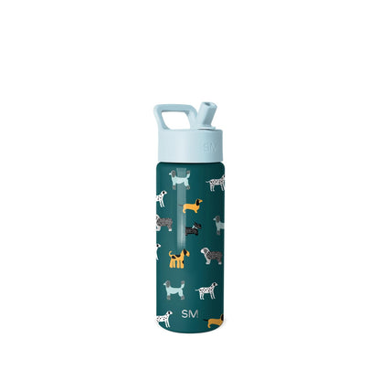 Simple Modern Summit Botella de Agua para Niños con Popote, 530 ml, Confetti - 0.5 Litros - -Dog Days