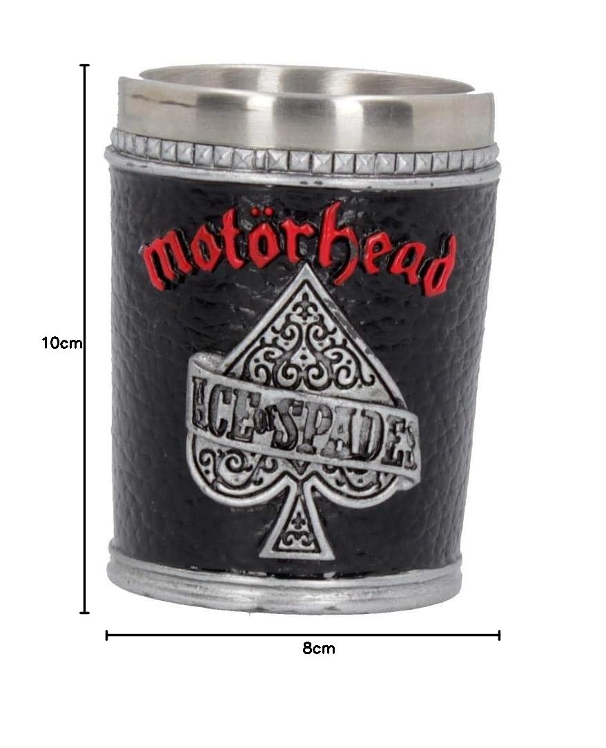 Nemesis Now B4122M8 Motorhead - Vaso de chupito (7 cm, resina con inserto de acero inoxidable, 35 mililitros)