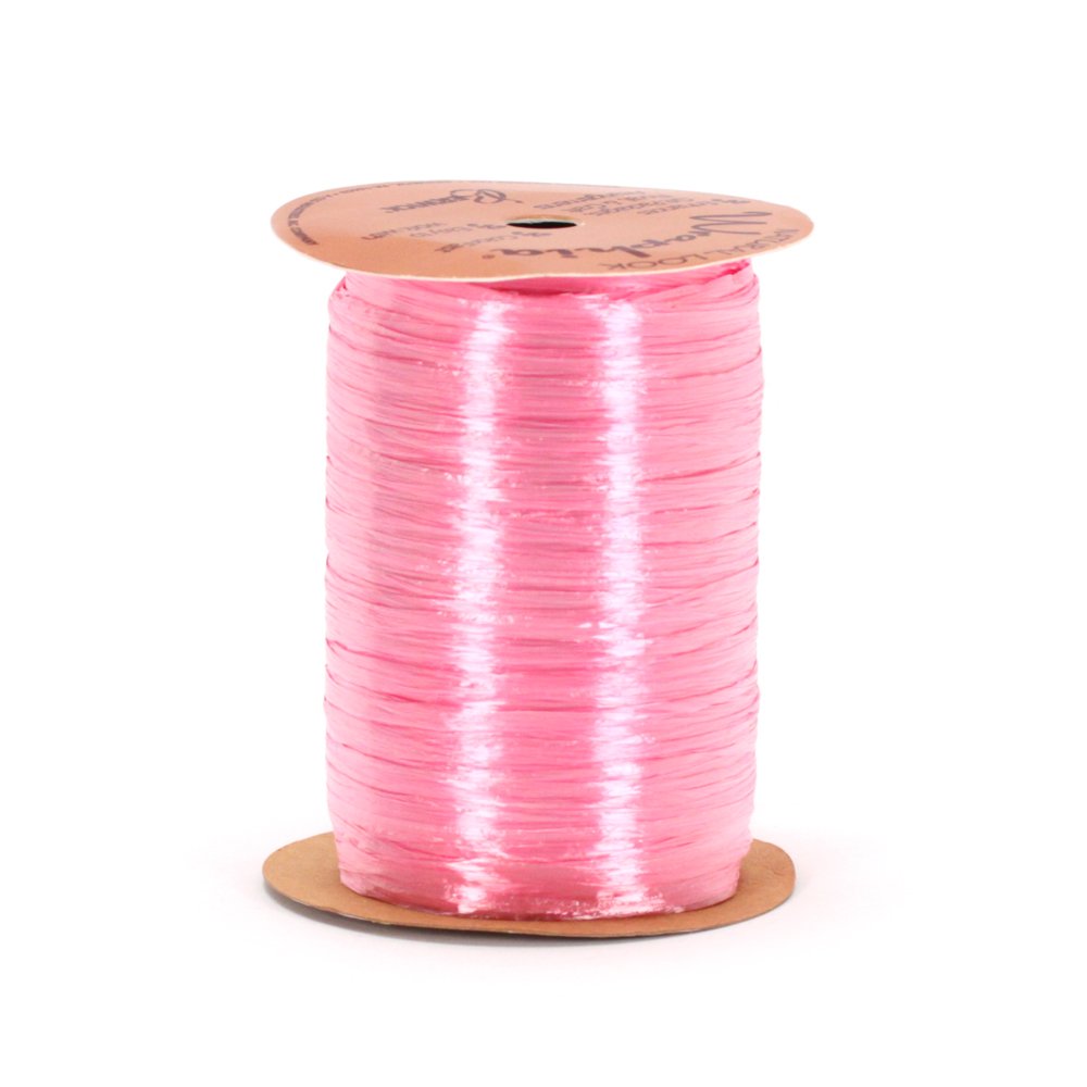 Berwick Offray Azalea - Cinta de Rafia (6,35 mm de Ancho, 91,44 m), Color Rosa