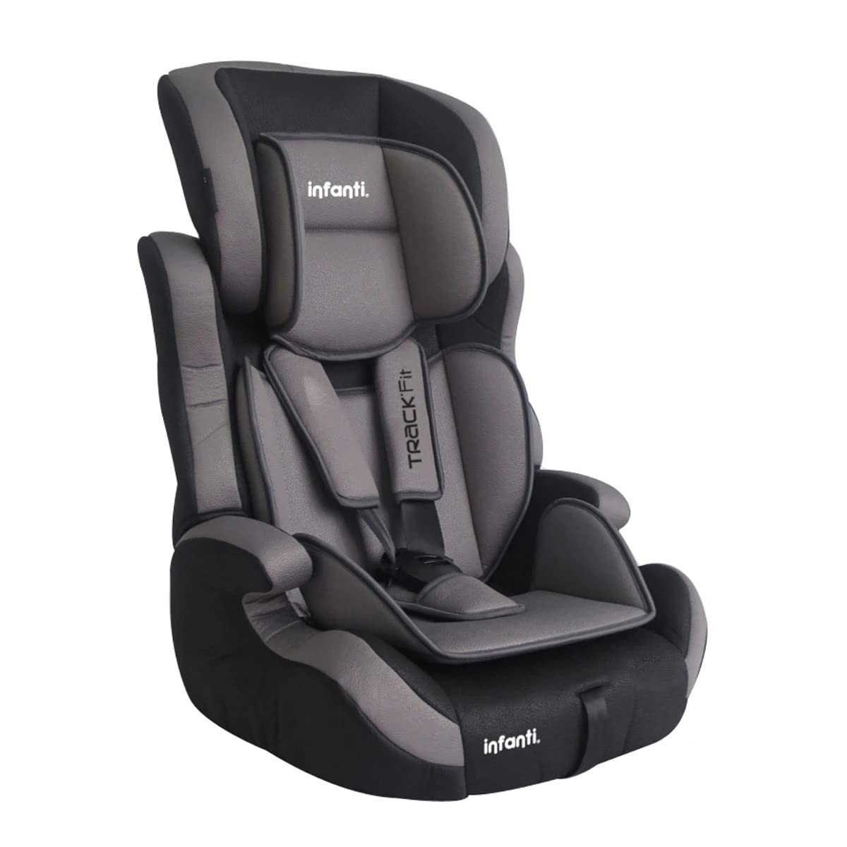 INFANTI | Asiento para Bebe Carro Portabebe TRACK-FIT | Autoasiento para Bebe | Booster Car Seat | Respaldo Desmontable | Desde 9 kg a 36 kg | Color Gris