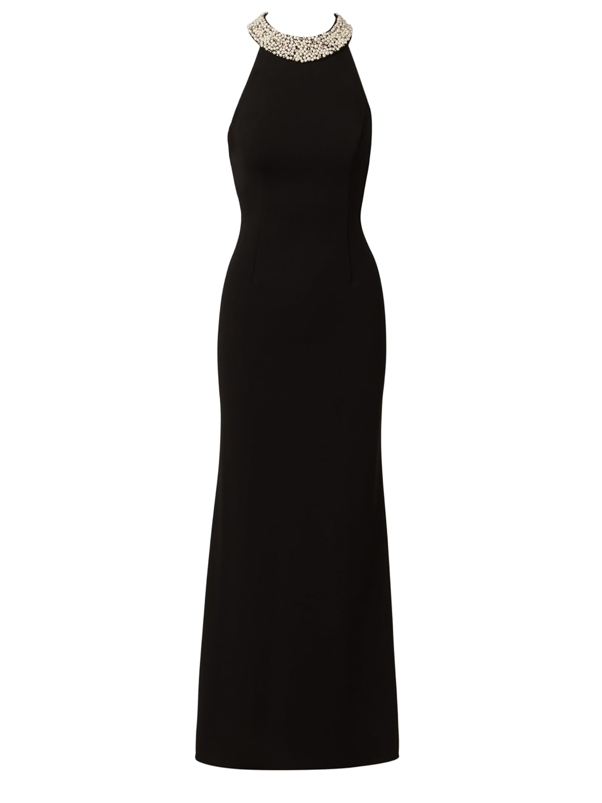 Adrianna Papell Vestido de Blusa con abalorio Art Deco con Cuello Halter Vestido Formal de Noche para Mujer