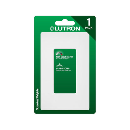 Lutron SC-1-SW Claro Single-Gang Wallplate, Snow