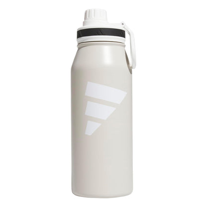 adidas L - Botella de metal de acero de 1 litro, color beige y blanco, negro, talla única, Alúmina Beige/Blanco/Negro, Talla única - Talla Única - Alúmina Beige - Blanco - Negro