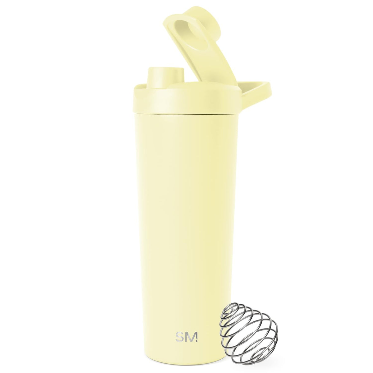 Simple Modern Rally Botella Mezcladora de Acero Inoxidable con Bola, 710 ml - 24 Ounces - -Buttercup
