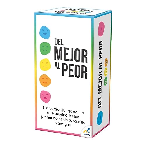 NOVELTY CORP. Juego de Cartas del Mejor al Peor, para mas de 2 Jugadores a Partir de 8 años, 30 Minutos por Partida