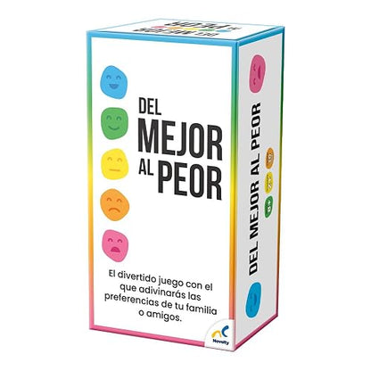 NOVELTY CORP. Juego de Cartas del Mejor al Peor, para mas de 2 Jugadores a Partir de 8 años, 30 Minutos por Partida