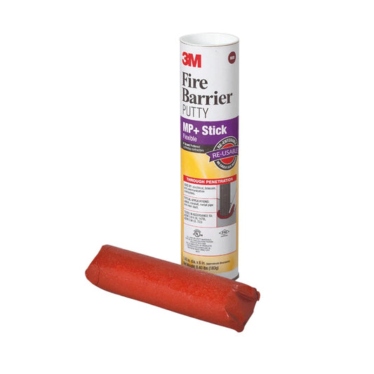 3M Fire Barrier Moldable Putty Stix MP+, 1.45 in x 6 in | Una parte, reintroducible, intumescente