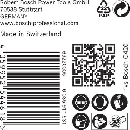 Bosch Hoja de lija EXPERT C470; 150mm G220 50 unidades