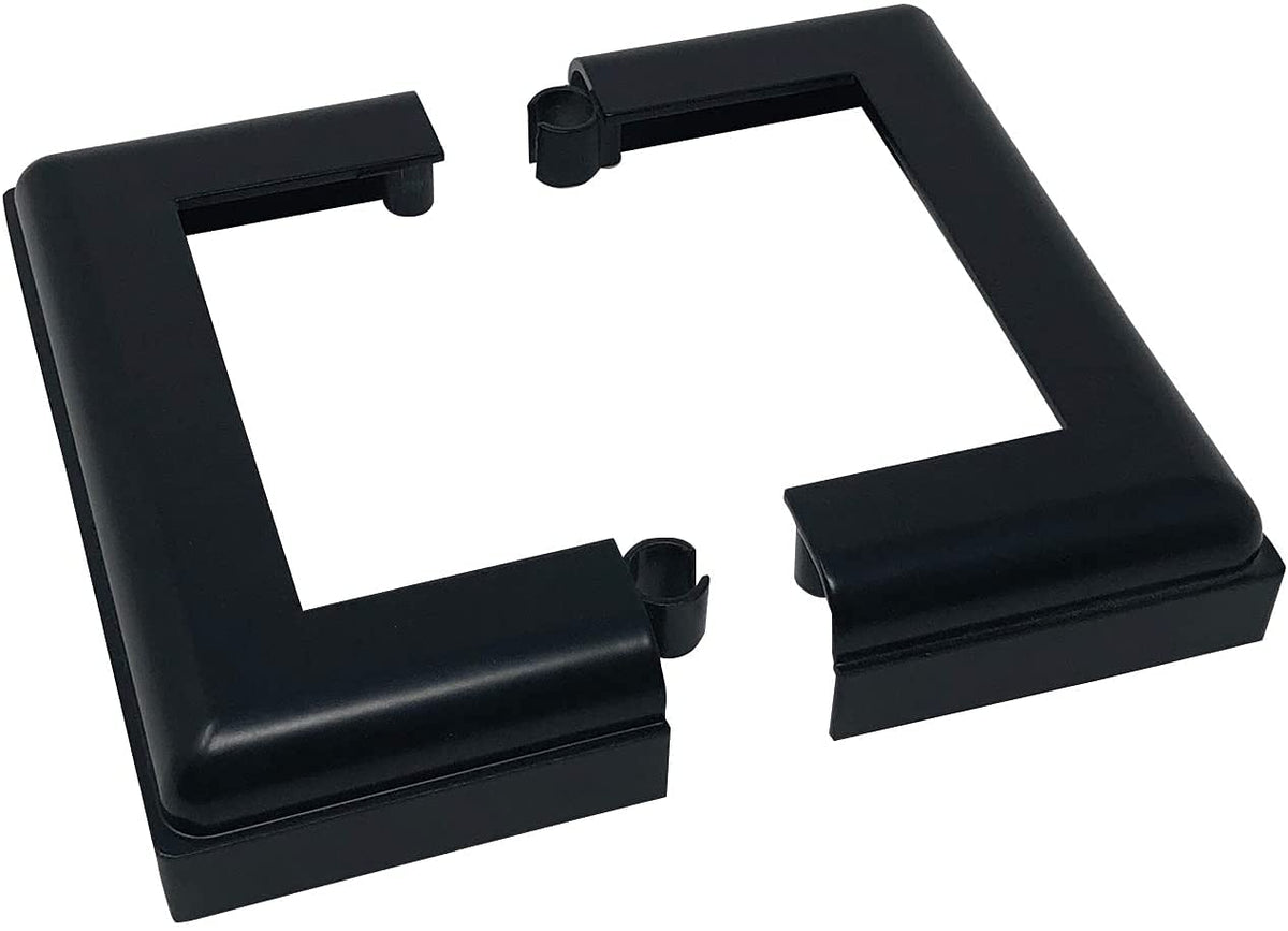 Nuvo Iron ADPBS4 - Base de falda de aluminio para postes de 4 x 4, 1 unidad (paquete de 1), color negro