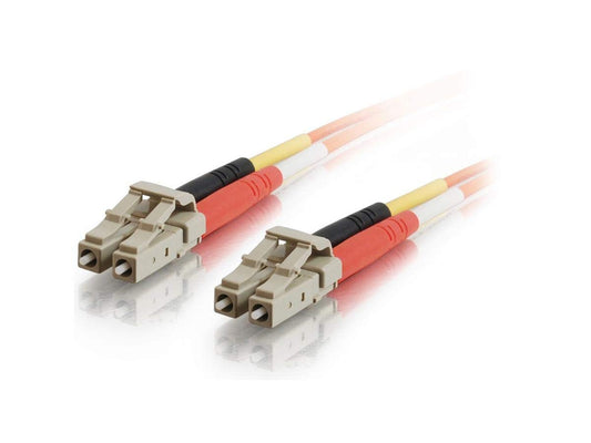 C2G 33027 OM2 Fiber Optic Cable - LC-LC 50/125 Duplex Multimode PVC Fiber Cable, Orange (3.3 Feet, 1 Meter)