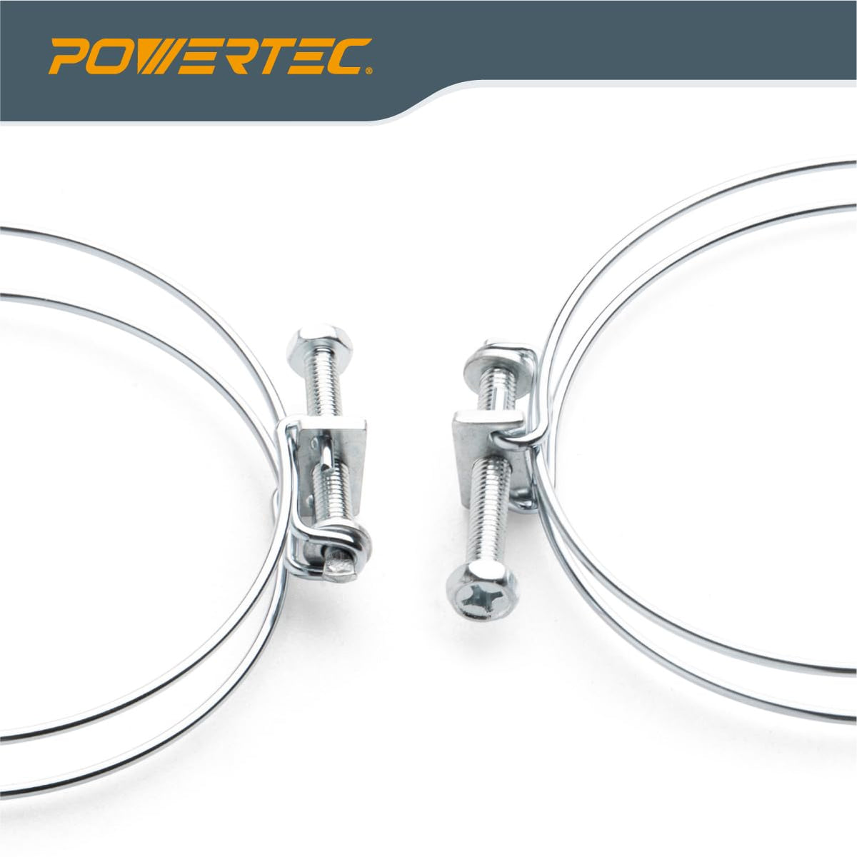 Powertec 70101 abrazadera de manguera de alambre de 4 pulgadas, paquete de 5